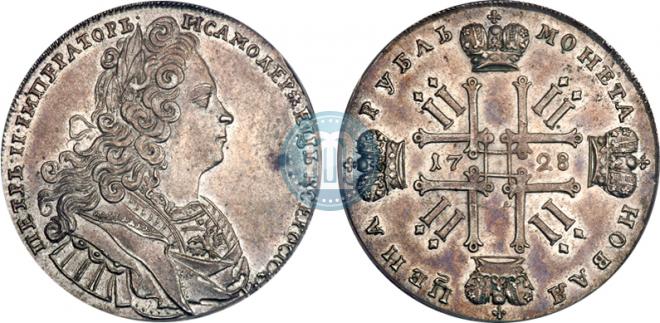 1 рубль 1728 года
