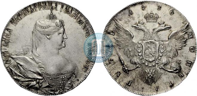 1 рубль 1736 года