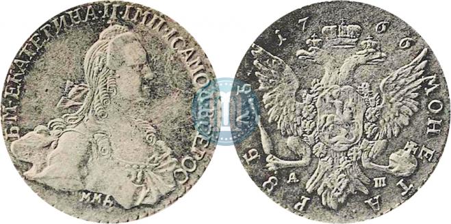 1 rouble 1766 year
