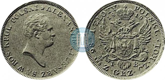 1 злотый 1818 года