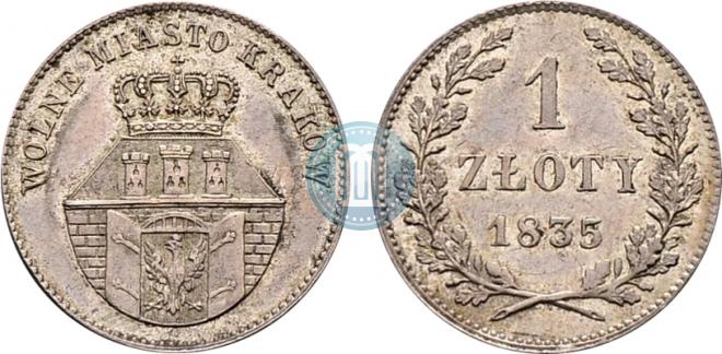 1 злотый 1835 года
