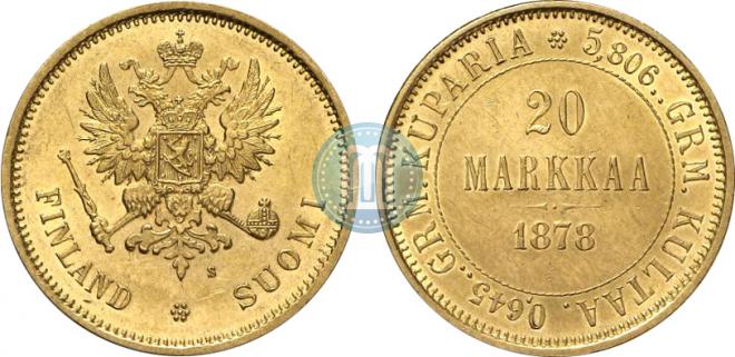 20 markkaa 1878 year