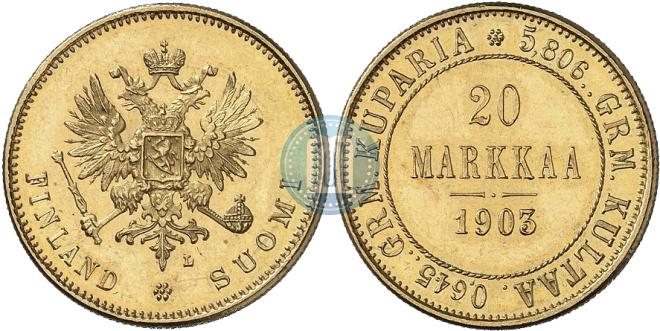 20 markkaa 1903 year