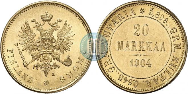 20 markkaa 1904 year