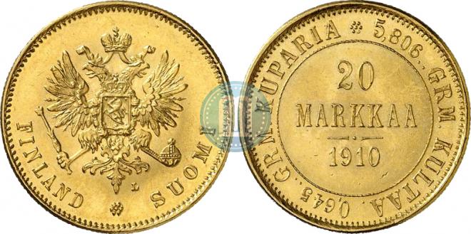 20 марок 1910 года