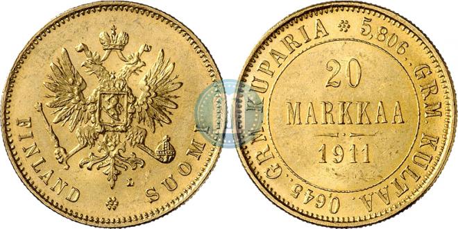 20 markkaa 1911 year