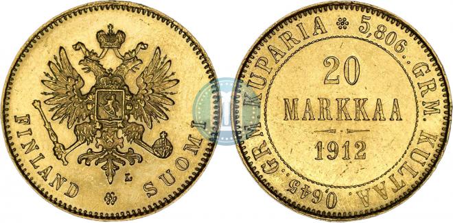 20 markkaa 1912 year