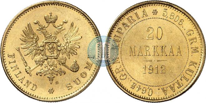 20 markkaa 1912 year