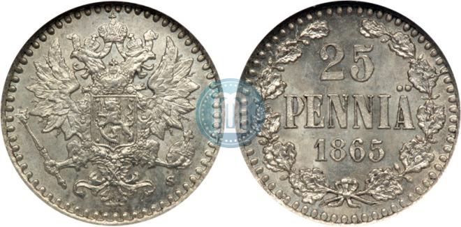 25 pennia 1865 year
