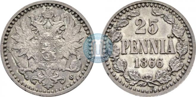 25 пенни 1866 года