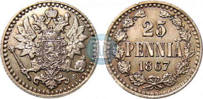 25 пенни 1867 года
