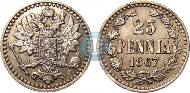 25 pennia 1867 year