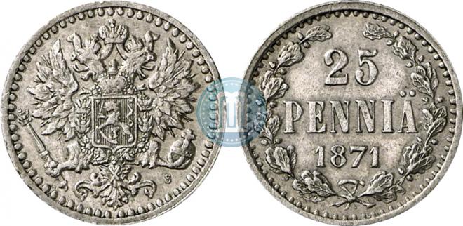 25 пенни 1871 года