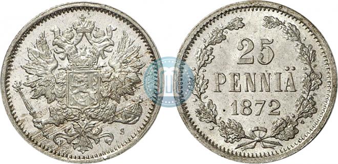 25 пенни 1872 года