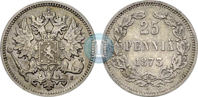 25 пенни 1873 года