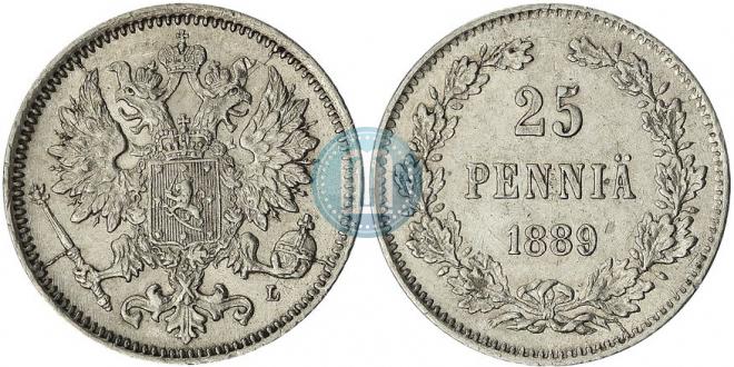 25 pennia 1889 year