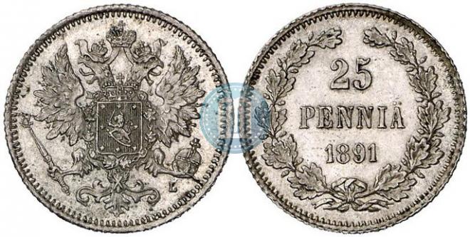 25 пенни 1891 года