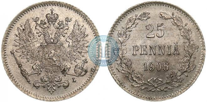 25 пенни 1906 года