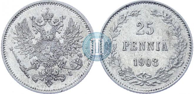 25 пенни 1908 года