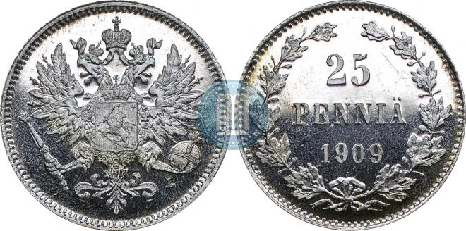 25 пенни 1909 года