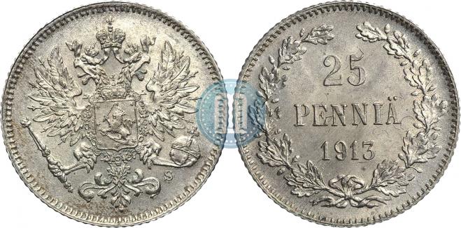 25 pennia 1913 year
