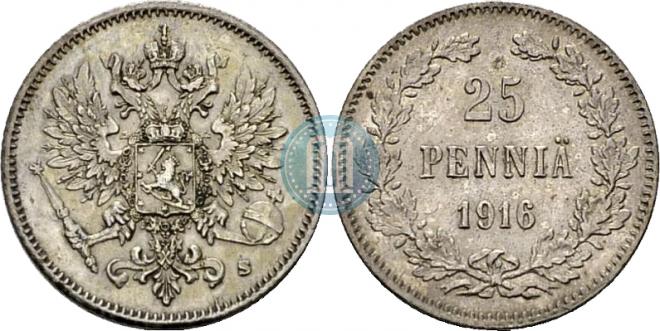 25 пенни 1916 года