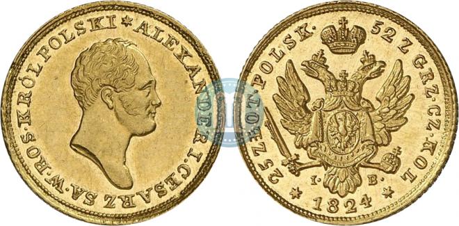 25 злотых 1824 года