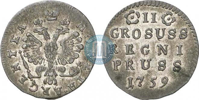 2 grosze 1759 year