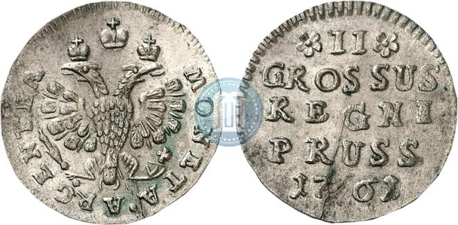 2 grosze 1761 year