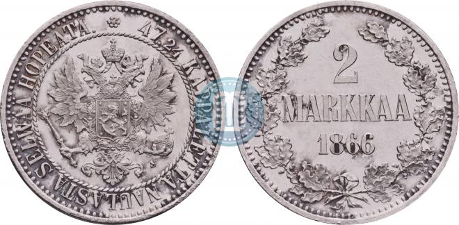 2 марки 1866 года