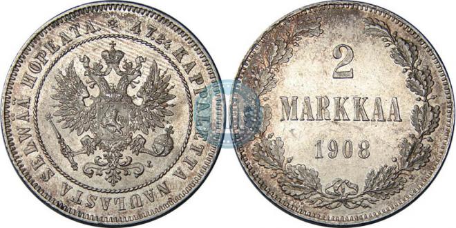 2 марки 1908 года