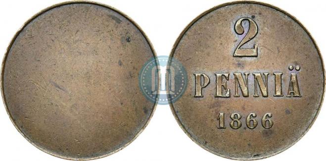 2 пенни 1866 года