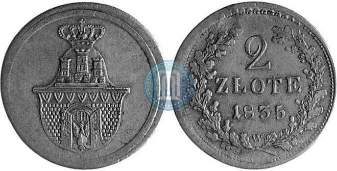 2 злотых 1835 года