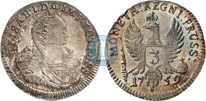 3 гроша 1759 года