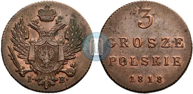 3 grosze 1818 year