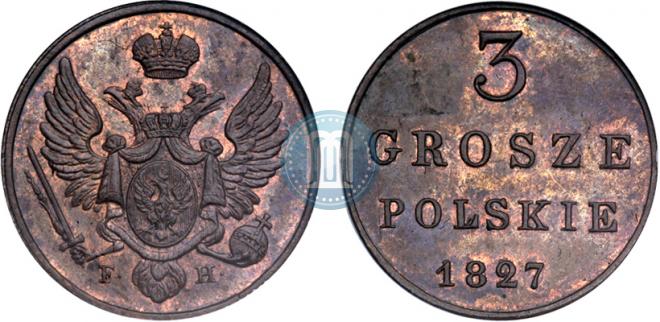 3 grosze 1827 year