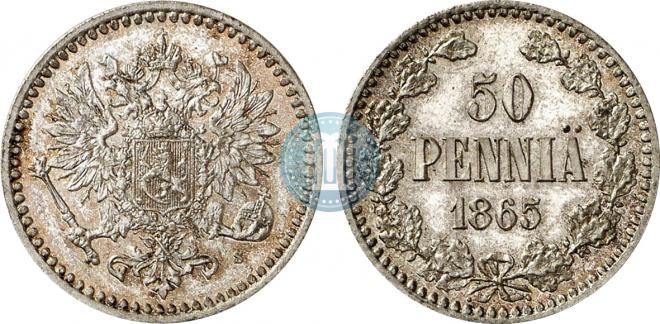 50 pennia 1865 year