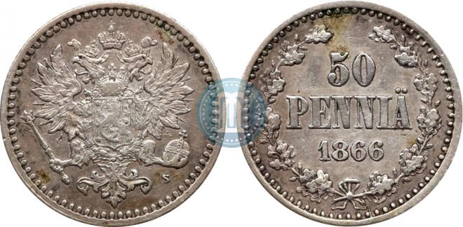 50 пенни 1866 года