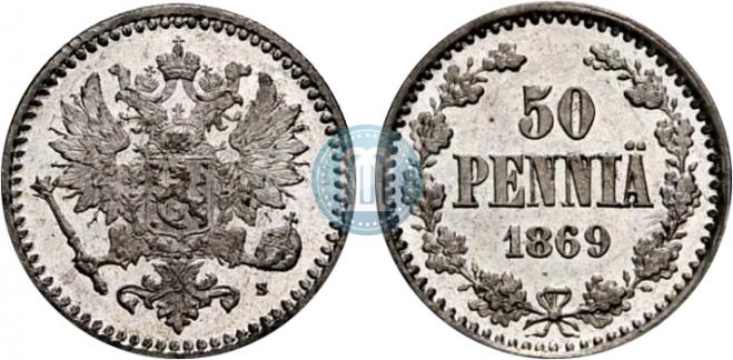 50 пенни 1869 года