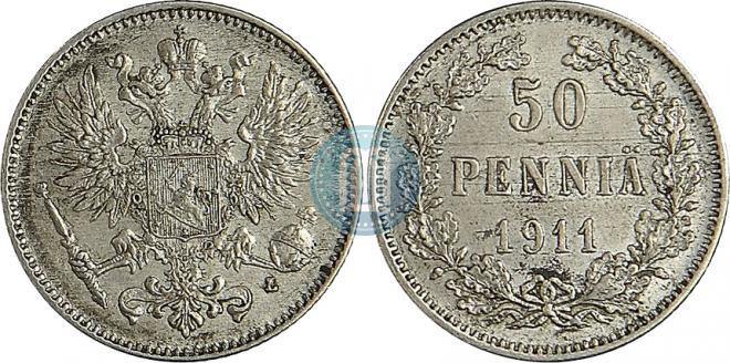 50 pennia 1911 year