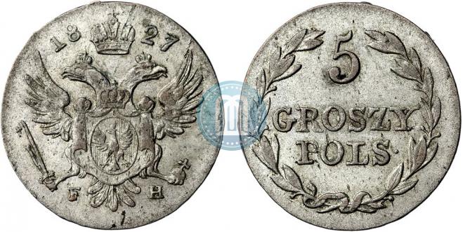5 groszy 1827 year