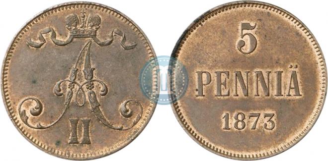 5 пенни 1873 года