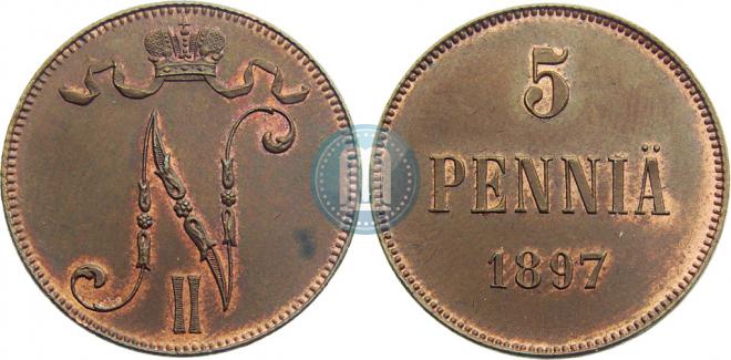 5 пенни 1897 года