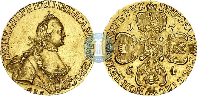 5 рублей 1764 года