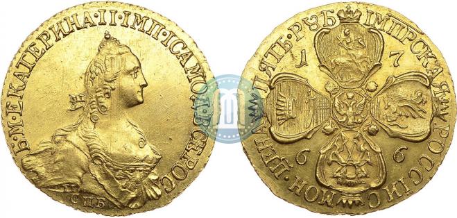 5 roubles 1766 year