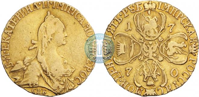 5 roubles 1770 year