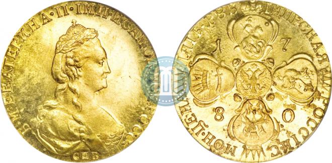 5 roubles 1780 year
