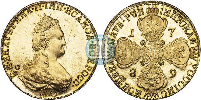 5 roubles 1789 year