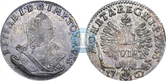 6 groszy 1761 year