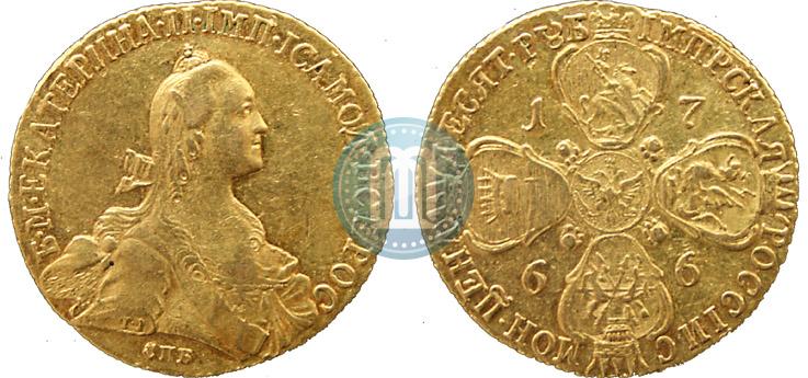 Picture 10 roubles 1766 year СПБ 